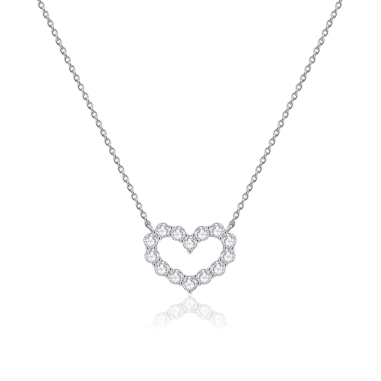 Heart Diamond Necklace -WK3993