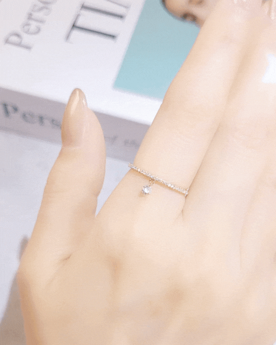 Dangle Diamond Ring-WK4069