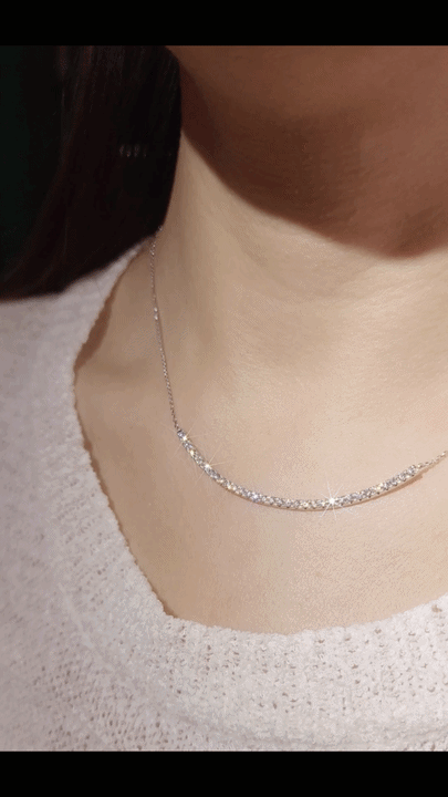 Smile Diamond Necklace-WK3951