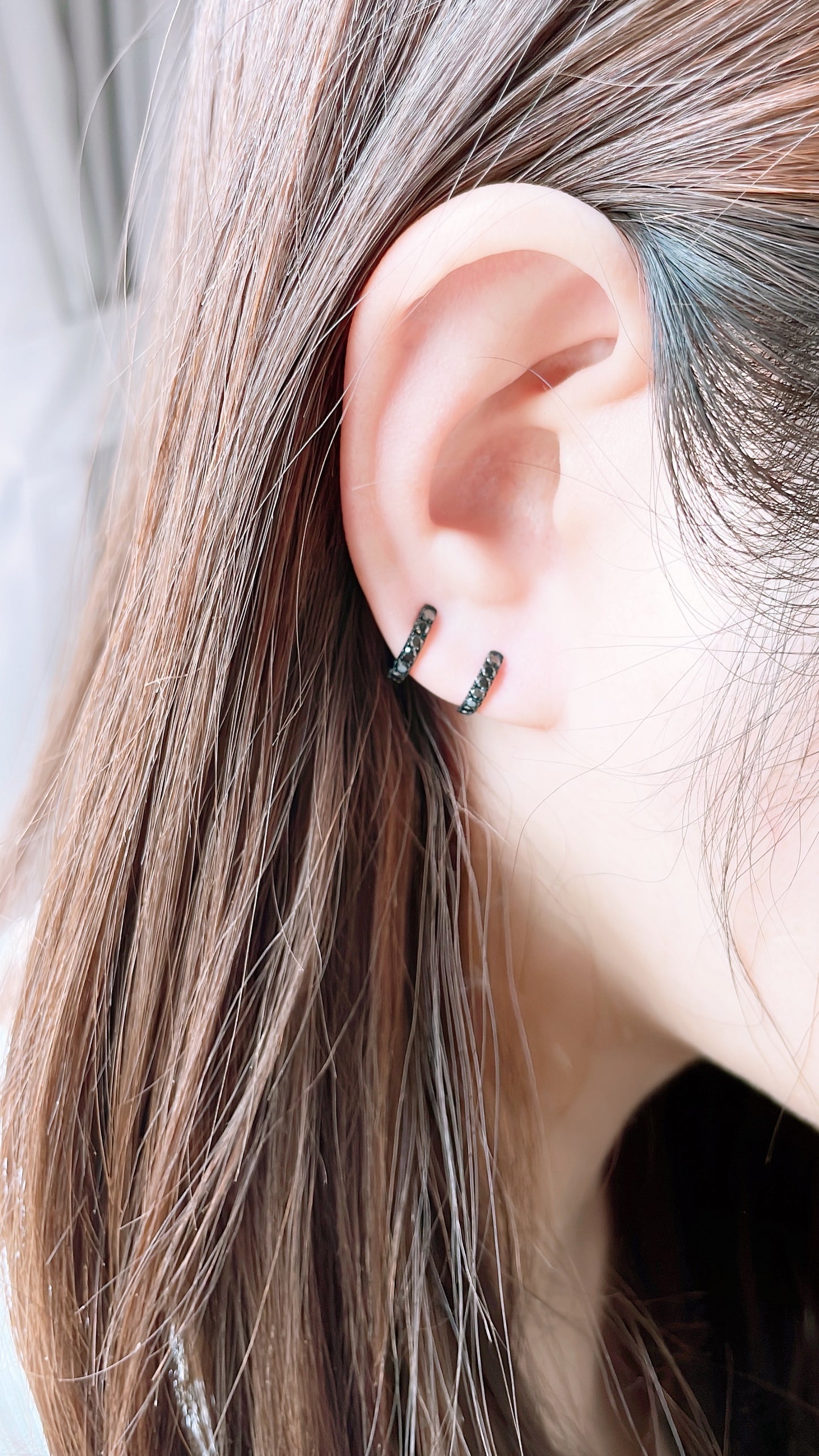 Black Diamond Hoop (one piece)-WK3720