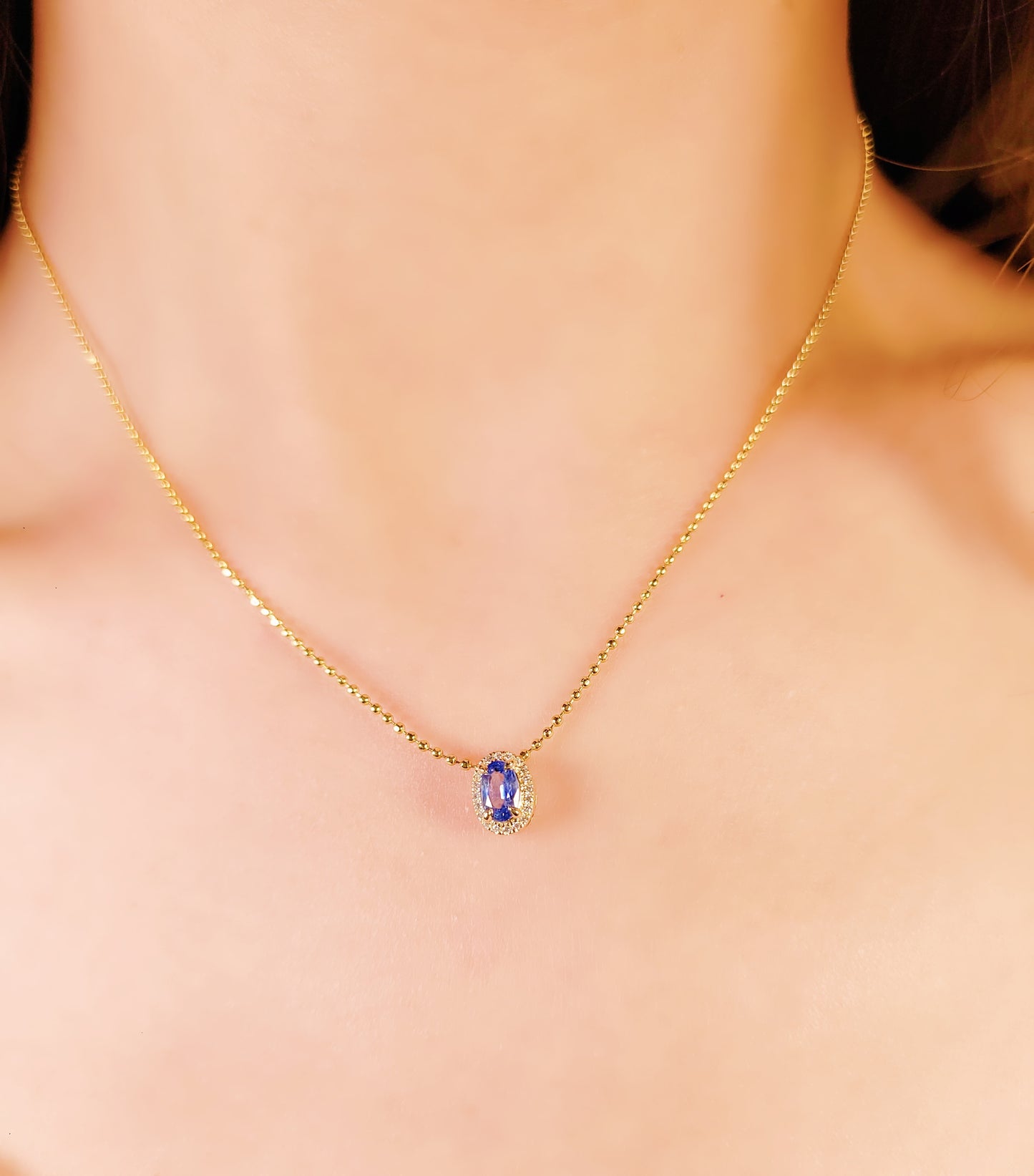 Blue Sapphire Diamond Charm-WK4114