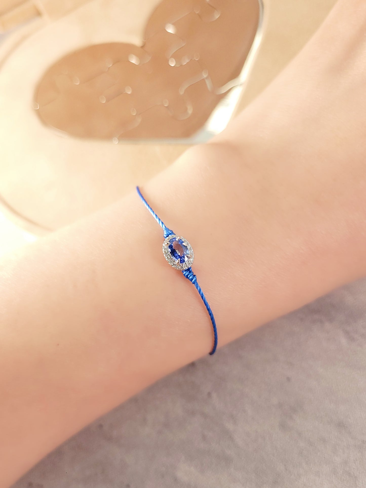 Blue Sapphire Diamond Charm-WK4114