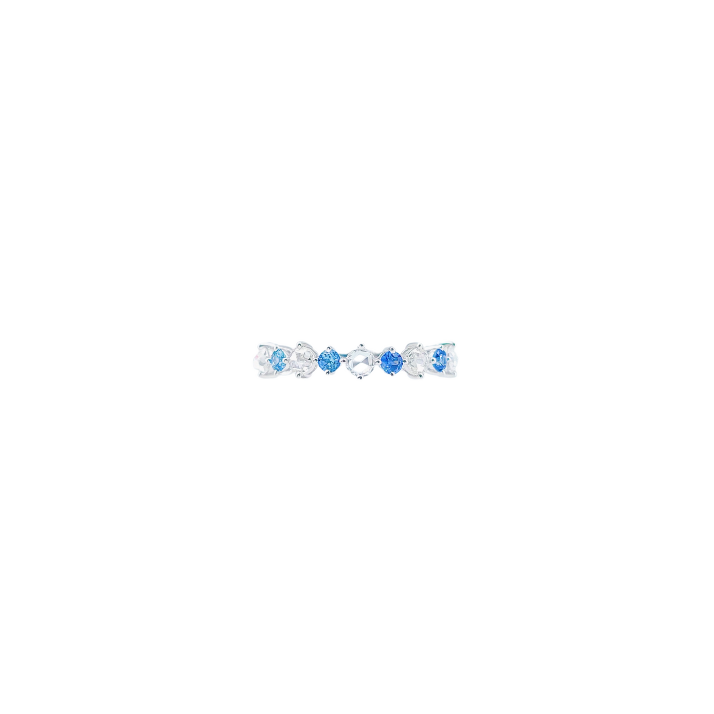 Blue Sapphire and Diamond Ring-WK4066