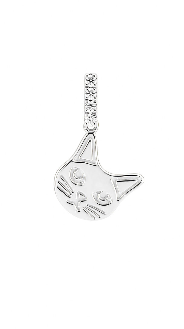 Cat Diamond Charm-WK4226@
