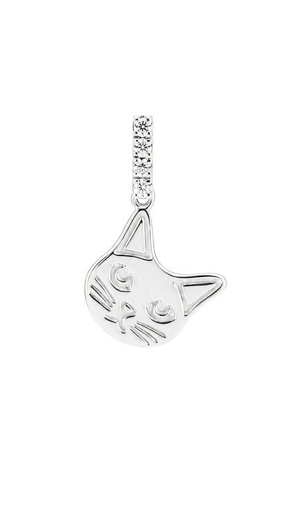 Cat Diamond Charm-WK4226@