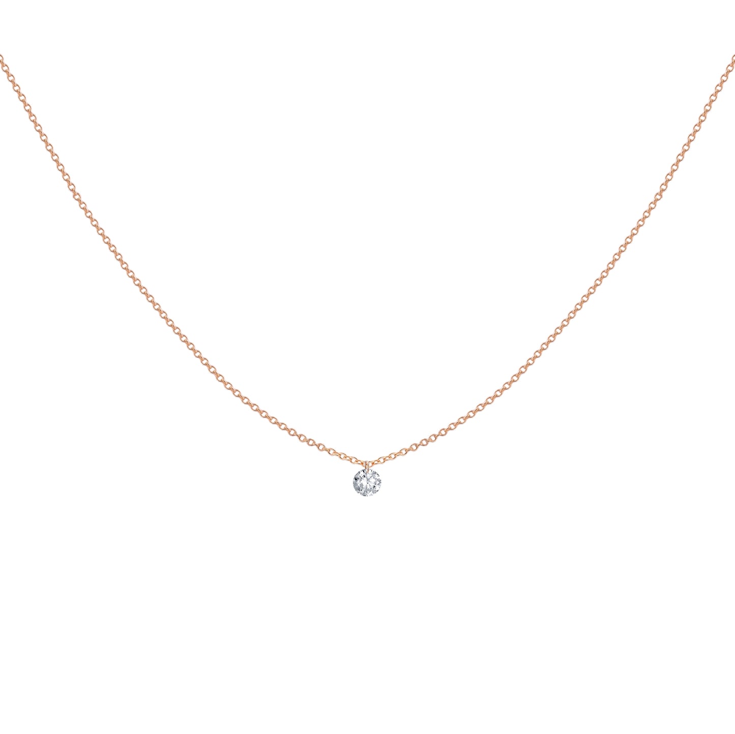 Dangle Diamond Necklace-WK3619