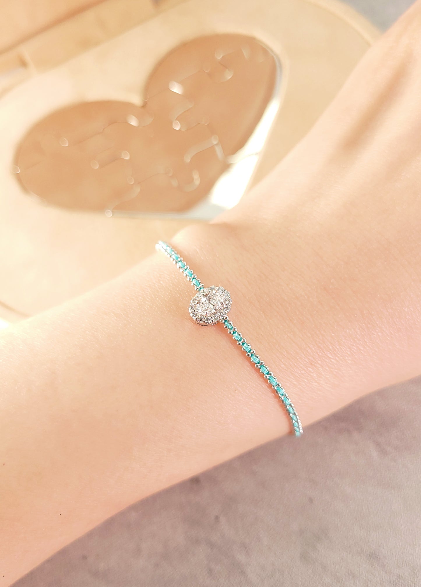 Oval Shape Diamond Charm-WK4113