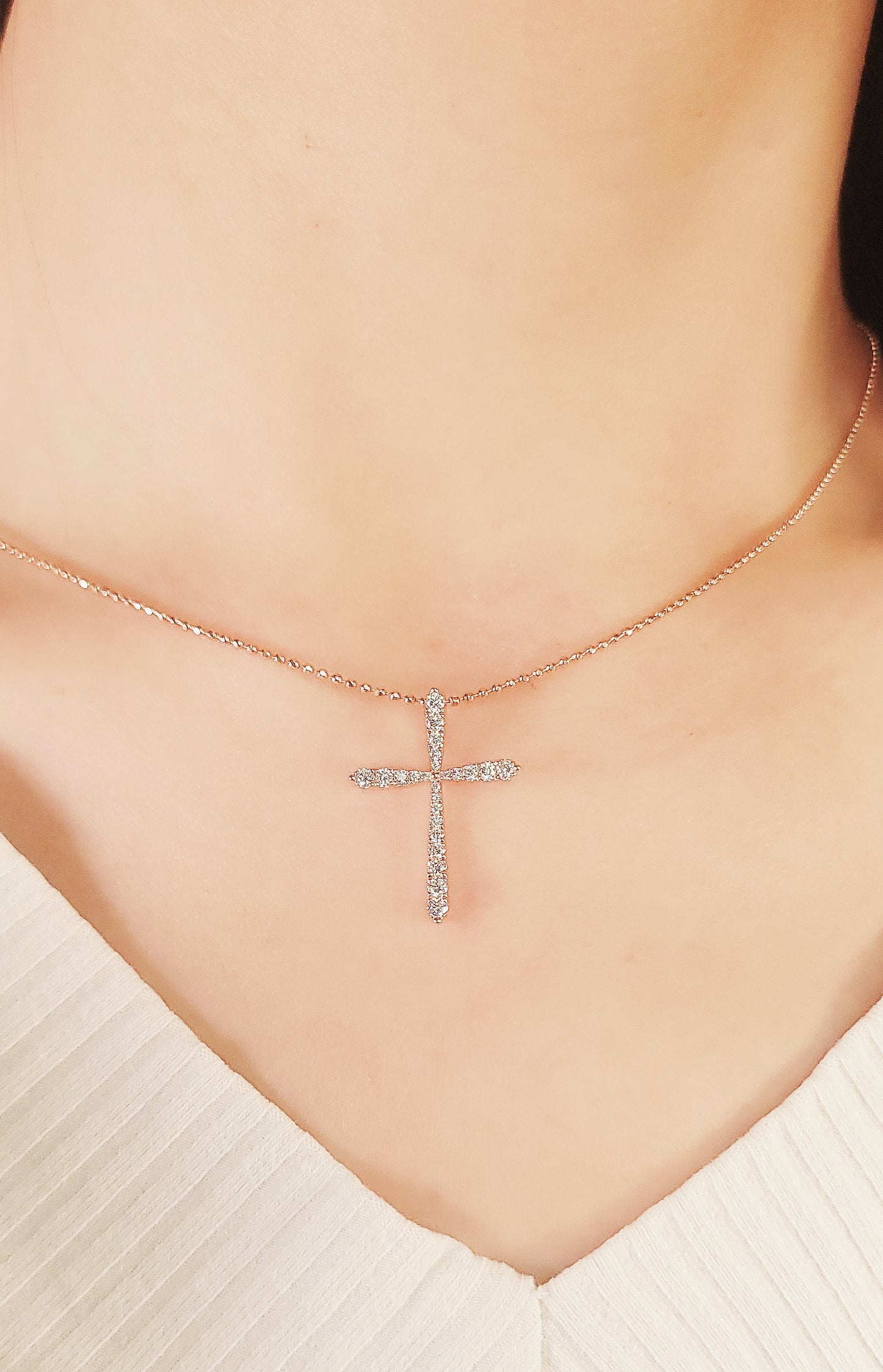 Diamond Cross Pendant-WK3797