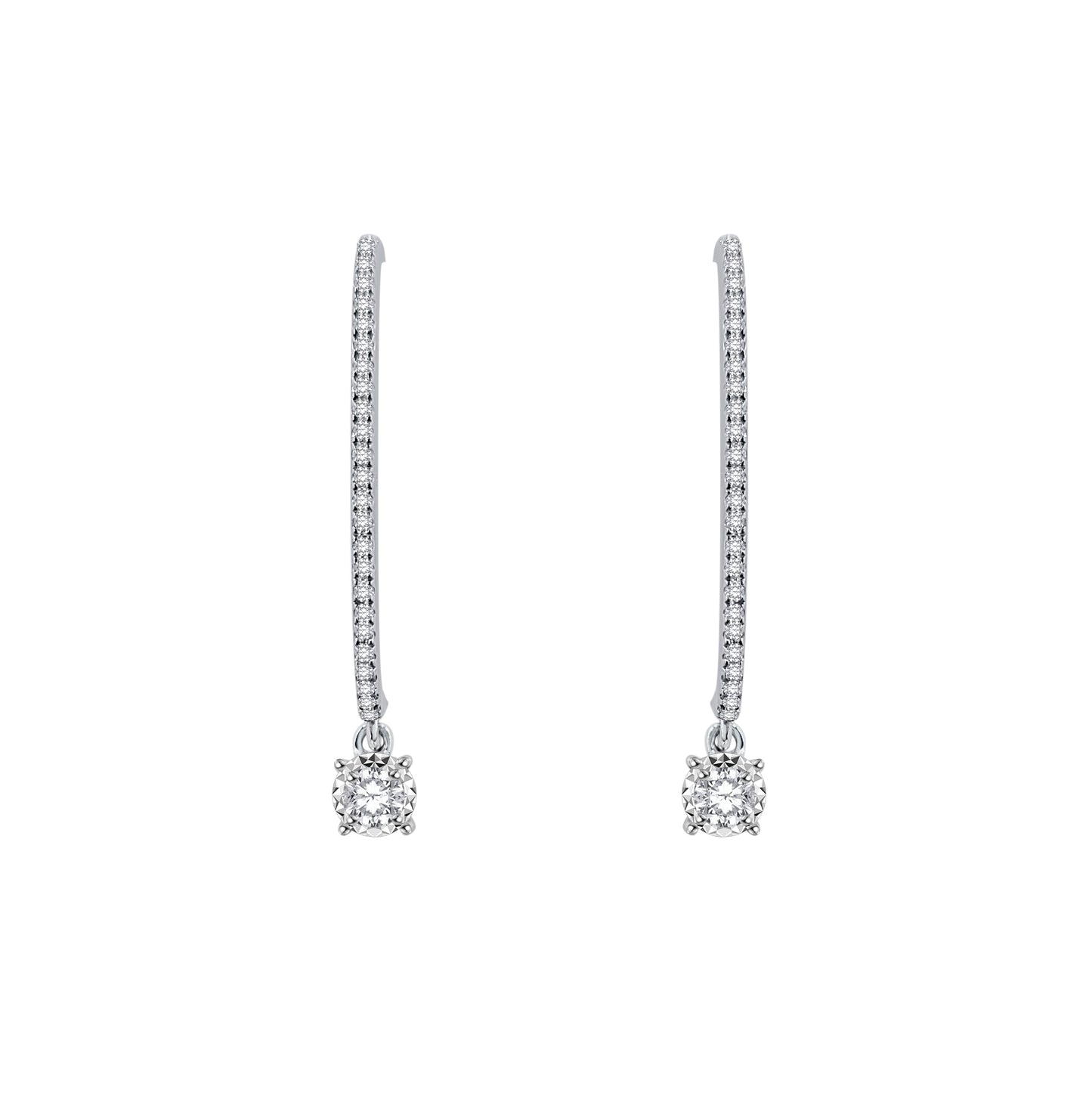 Diamond Drop Earrings-WK4062