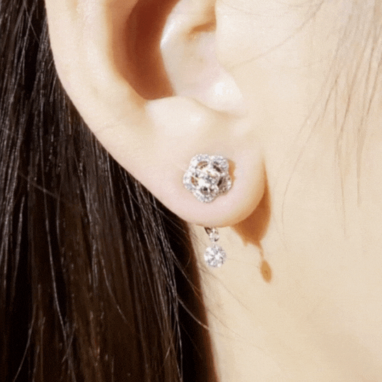 Diamond Earring Jacket(one piece)-WK4087