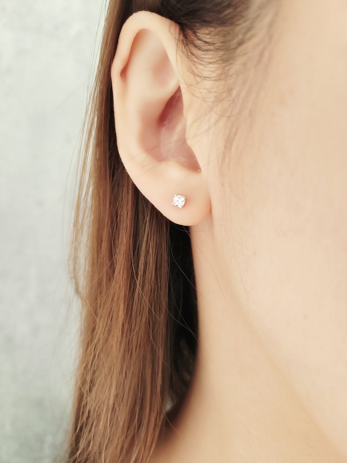 Diamond Stud Earring-WK3792