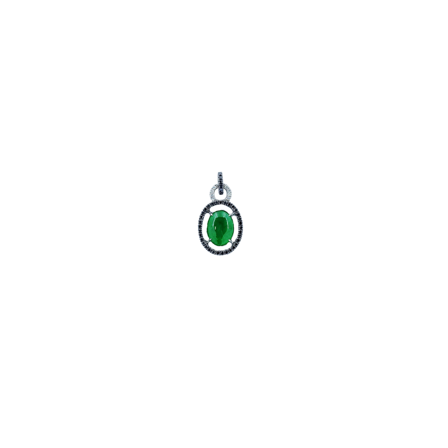Fei Cui Black Diamond Pendant-WEO00002618