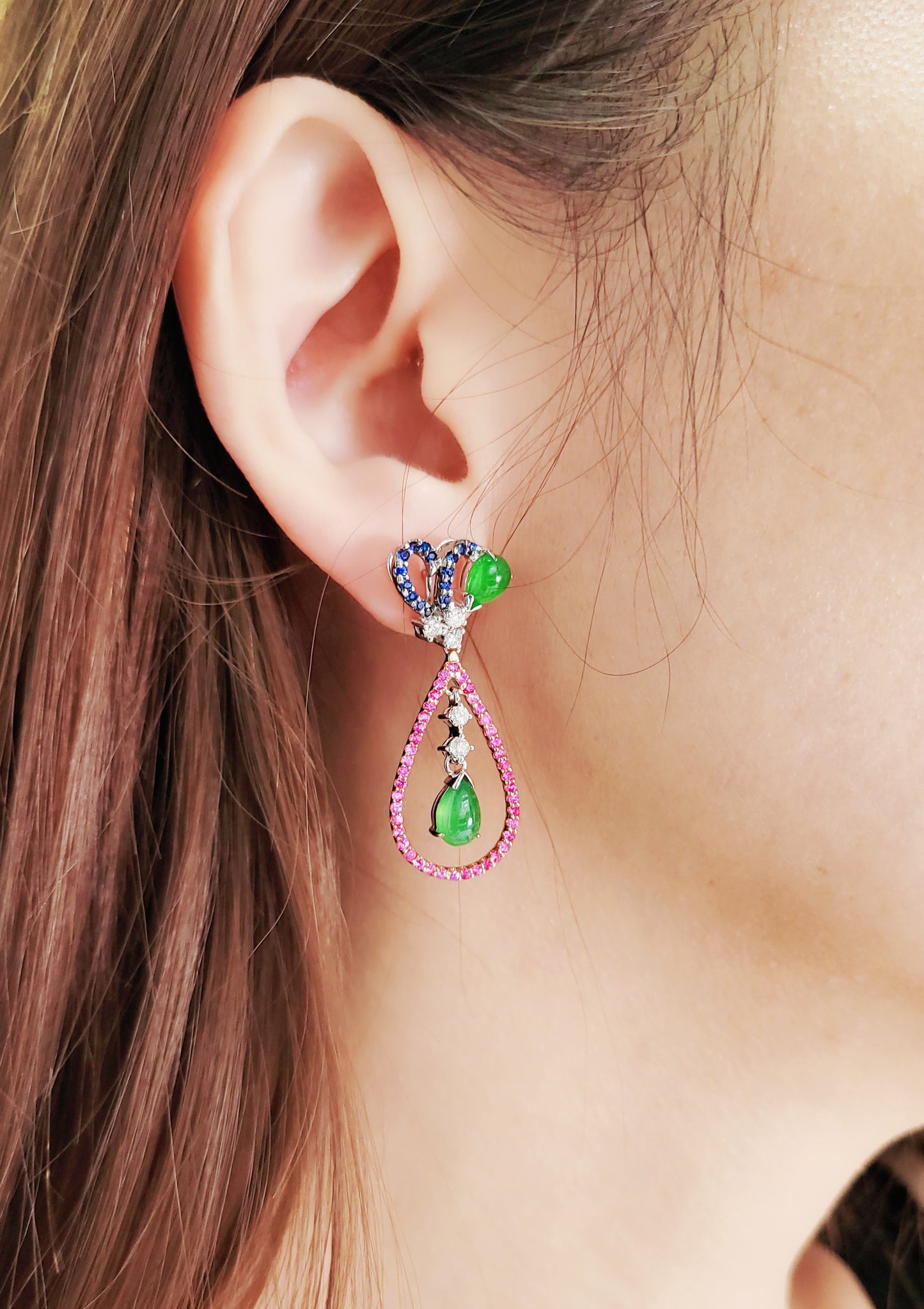 Fei Cui Diamond Earrings-WCO00000241