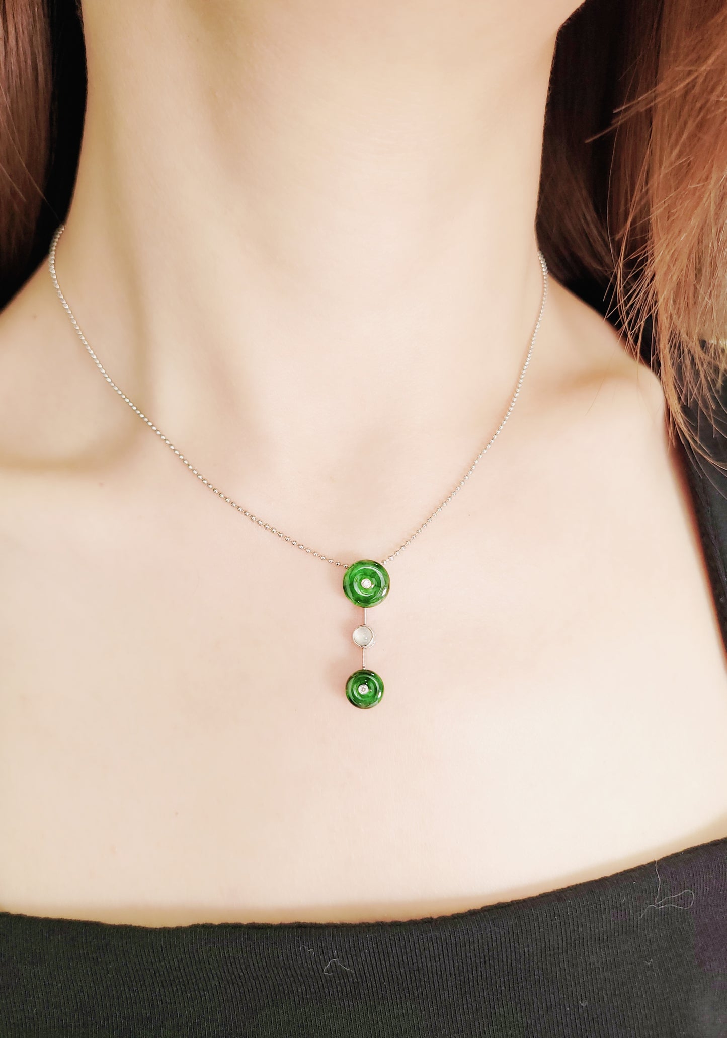 Fei Cui Diamond Pendant-WEO00002752
