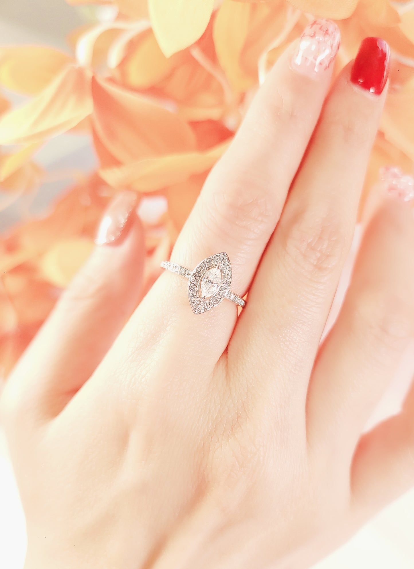 GIA 0.31CT Marquise Diamond Ring-ZFO00025443