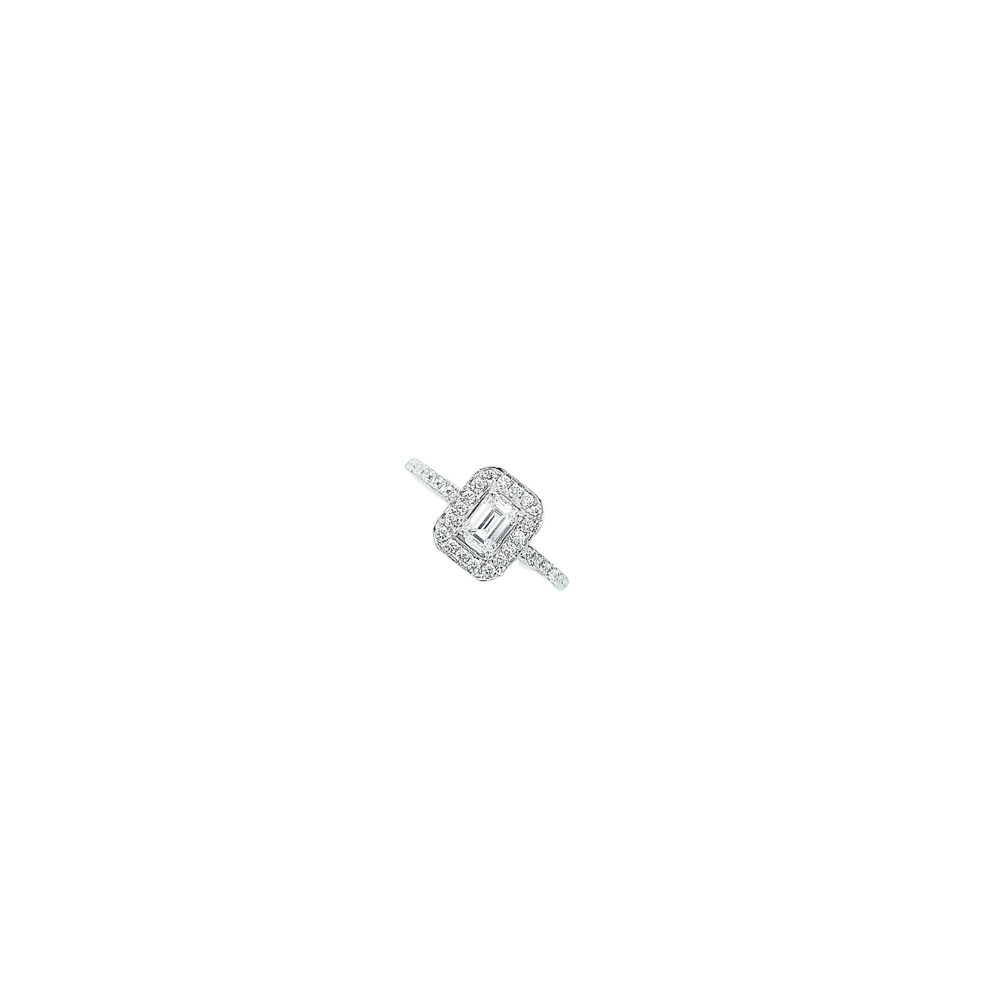GIA 0.32CT Emerald Diamond Ring-ZFO00025448