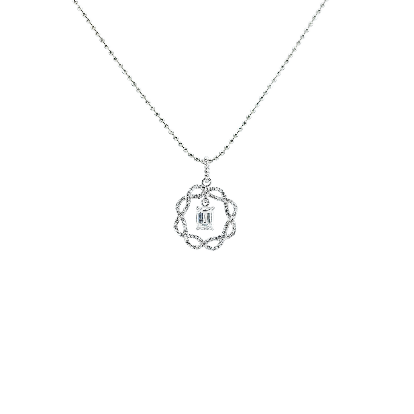 GIA 0.39CT Diamond Pendant-ZEO00014404
