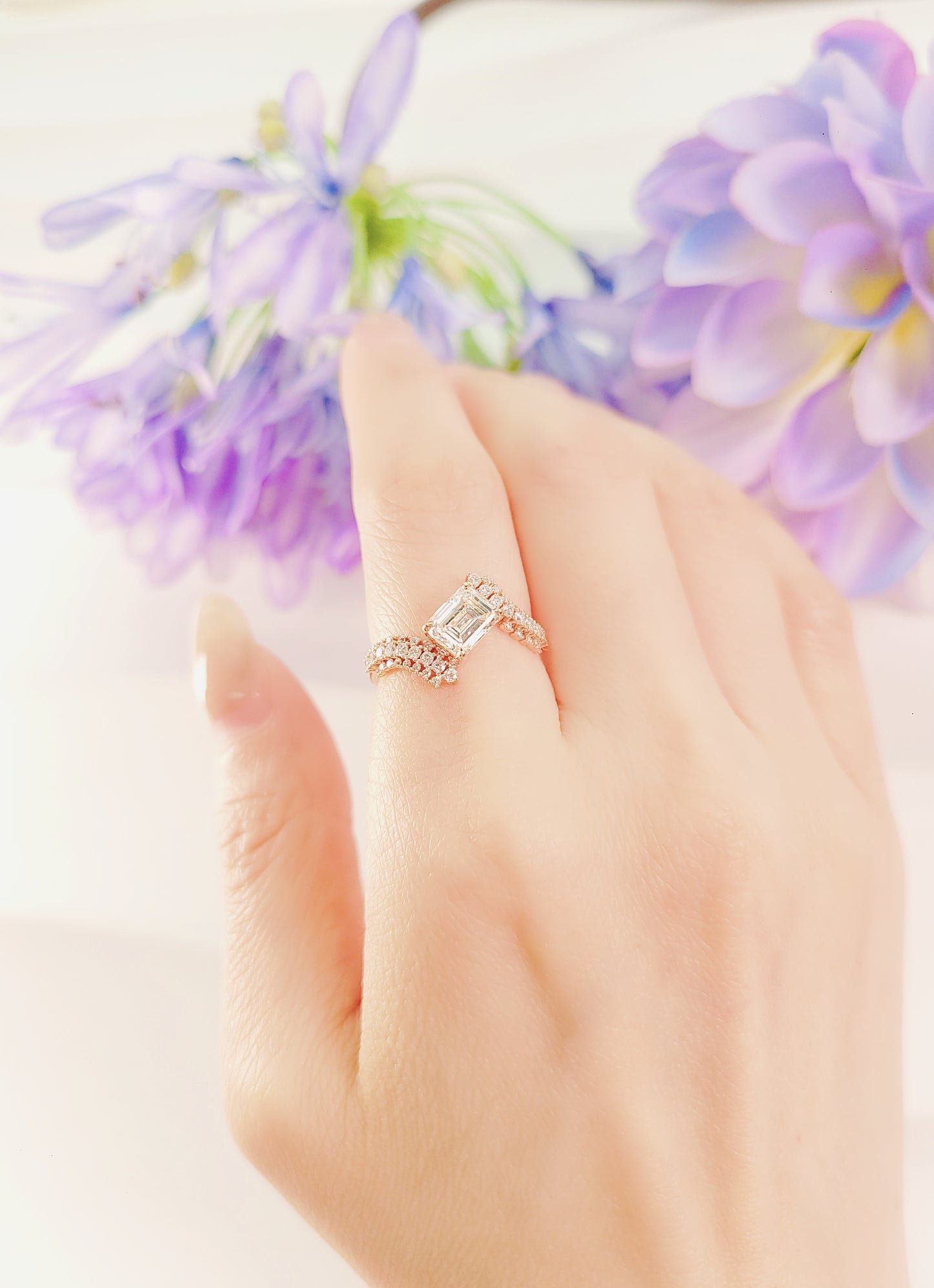 GIA 1.08CT Emerald Diamond Ring-WK4095