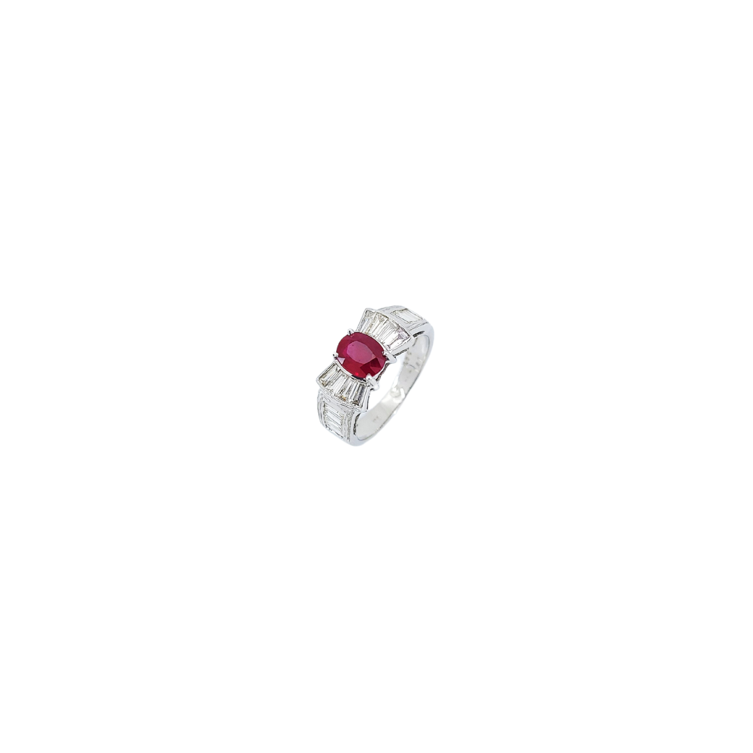 GIA 1.11CT Ruby Diamond Ring-BFO00001629