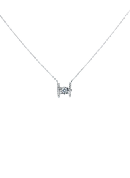H Dancing Diamond Necklace-WK4103@