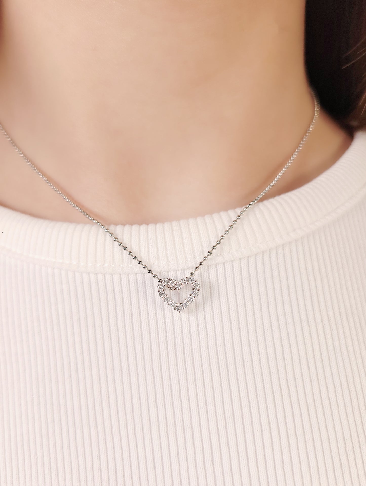 Heart Diamond Charm-WK4119@