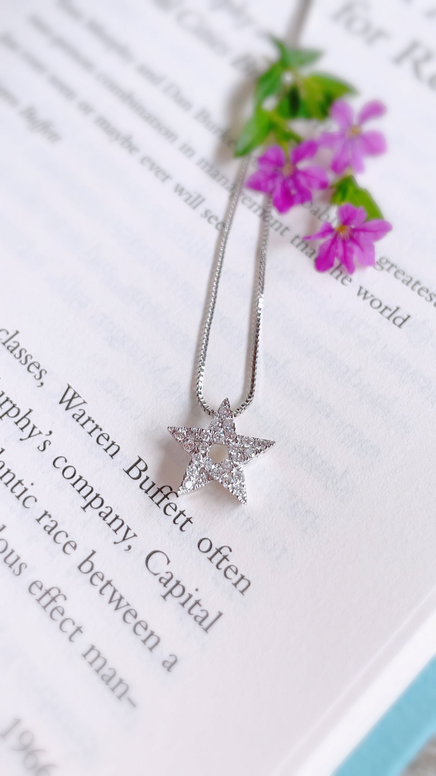 Twinkle Star Diamond Pendant-WK3886