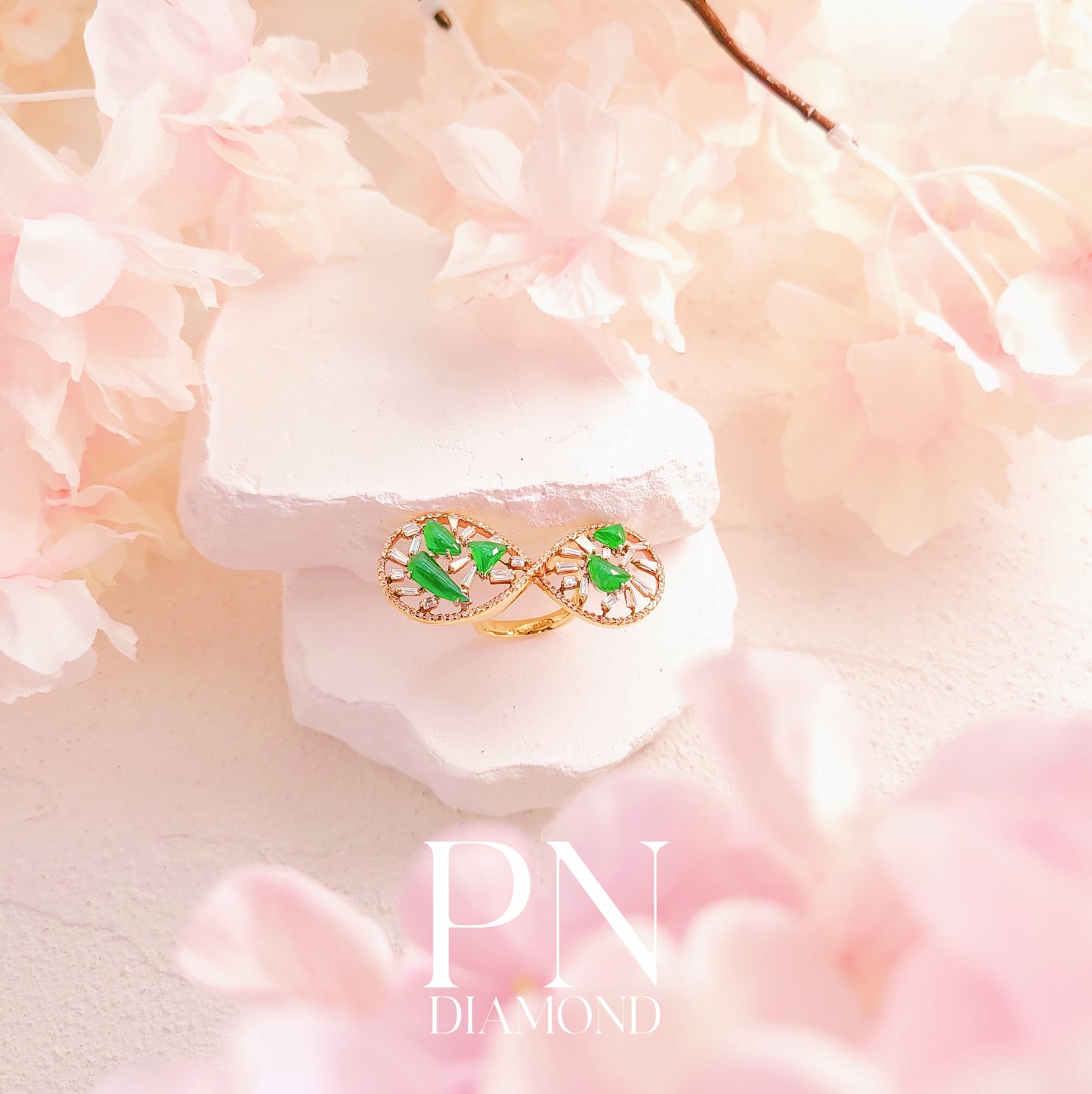 Jadeite Diamond Ring-WFO00001338