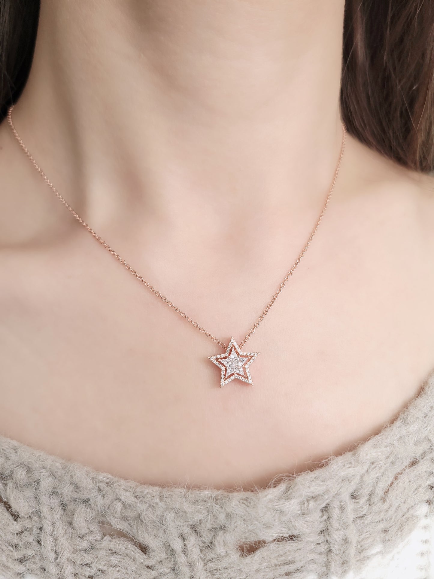 Starry Diamond Pendant-WK3642