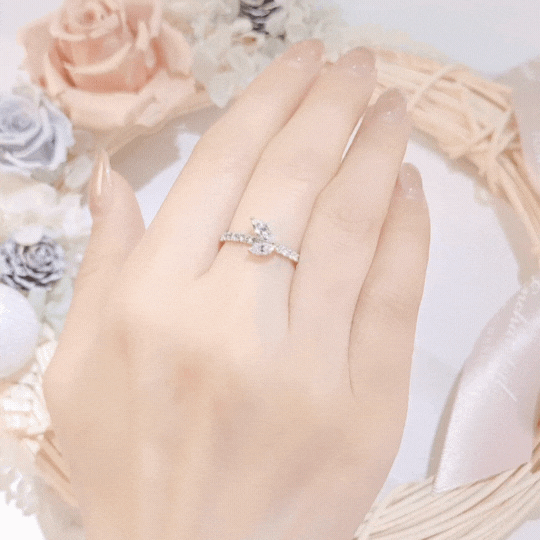 Olive Leaf Diamond Ring-WK4082