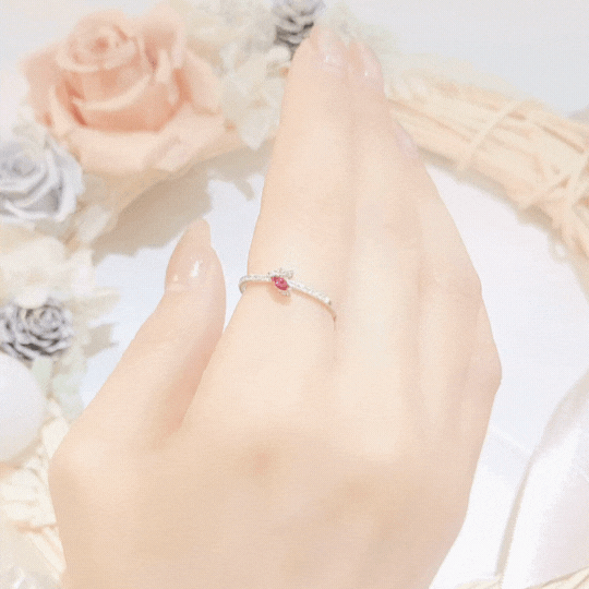 Olive Leaf Tourmaline Diamond Ring-WK4083