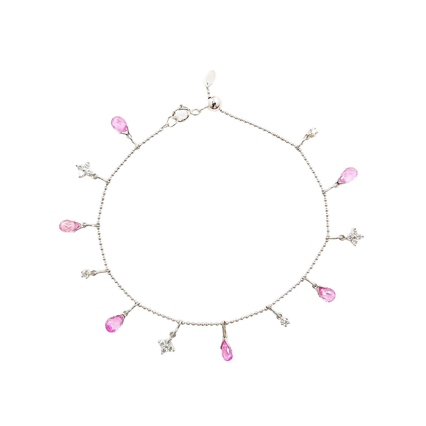 Pink Sapphire Diamond Bracelet-WK4038