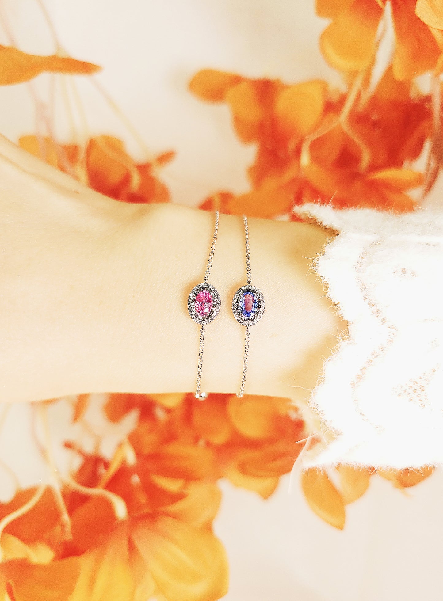 Pink Sapphire Diamond Bracelet-WK4045I