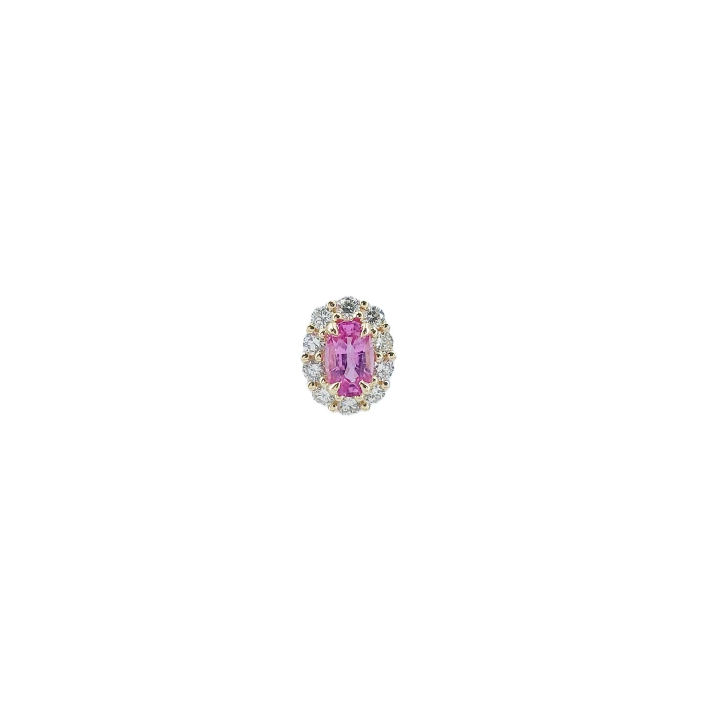 Pink Sapphire Diamond Charm-WK4117