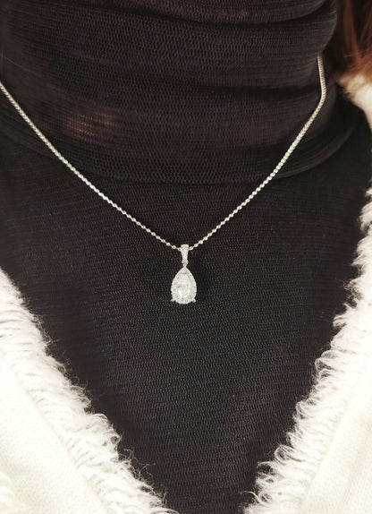 Raindrop Diamond Pendant-WK4192