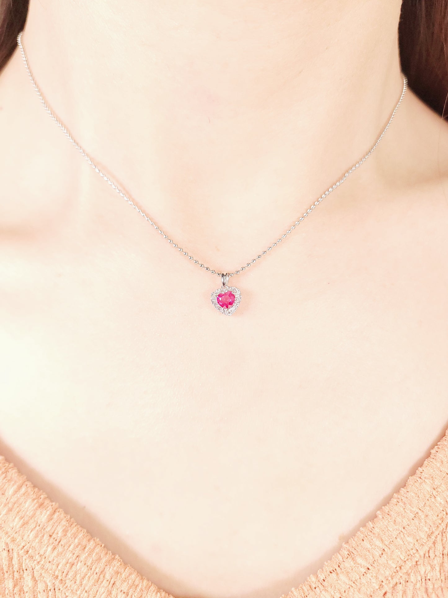 Ruby Diamond Pendant-WK4024