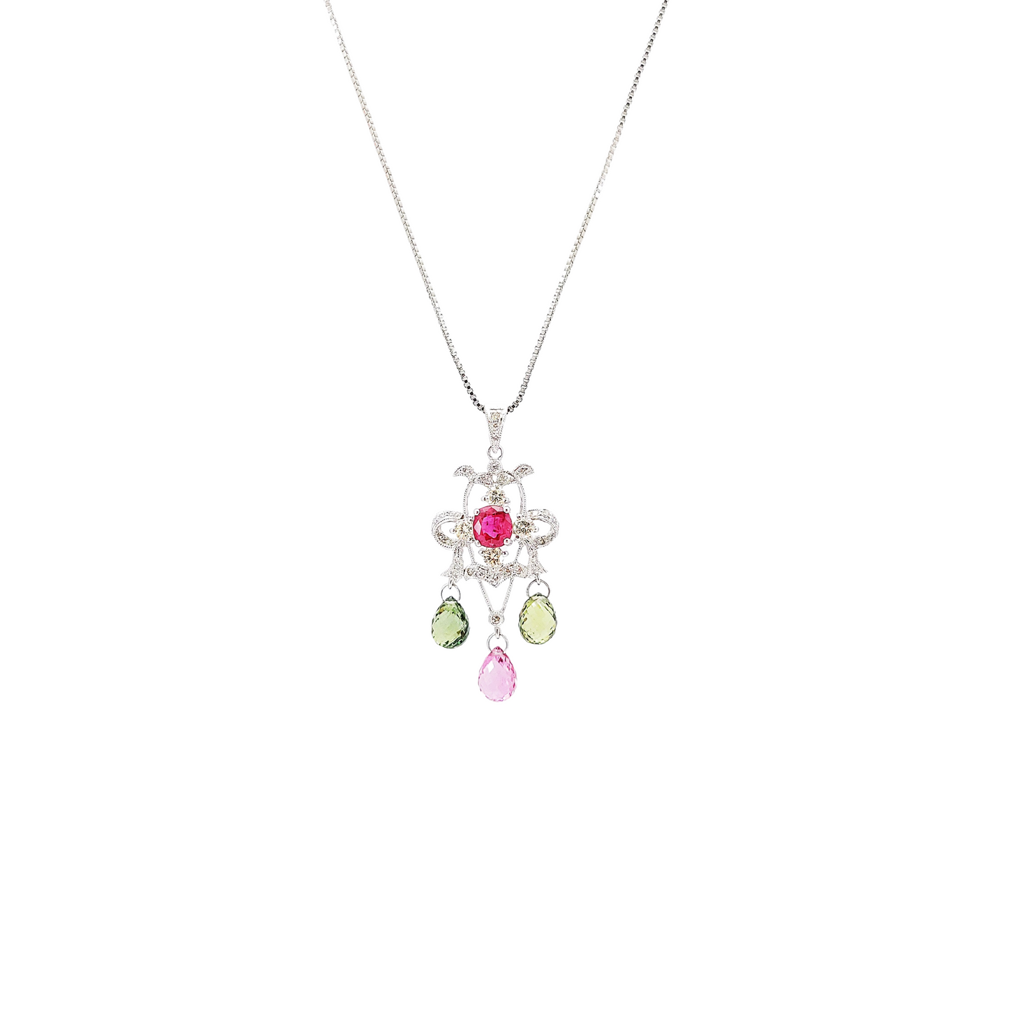 Sapphire & Diamond Pendant-BEO00001511