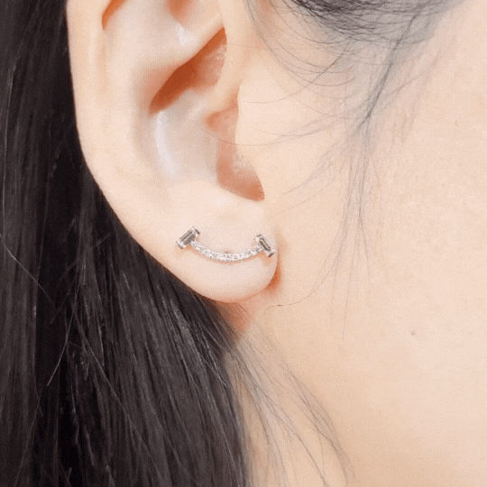 Smile Diamond Earring (one piece)-WK4081