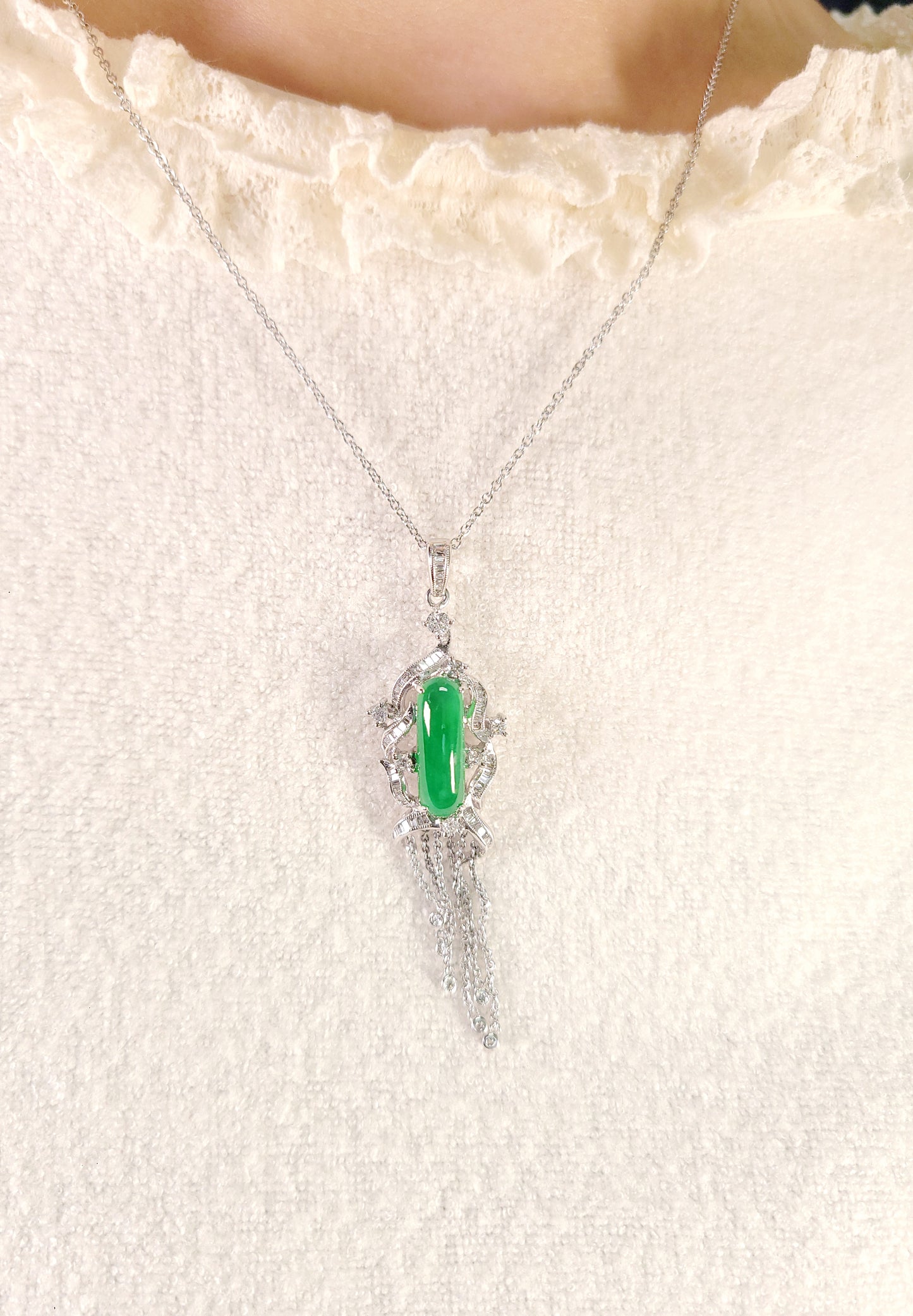 Fei Cui and Diamond Necklace-WAO00000065