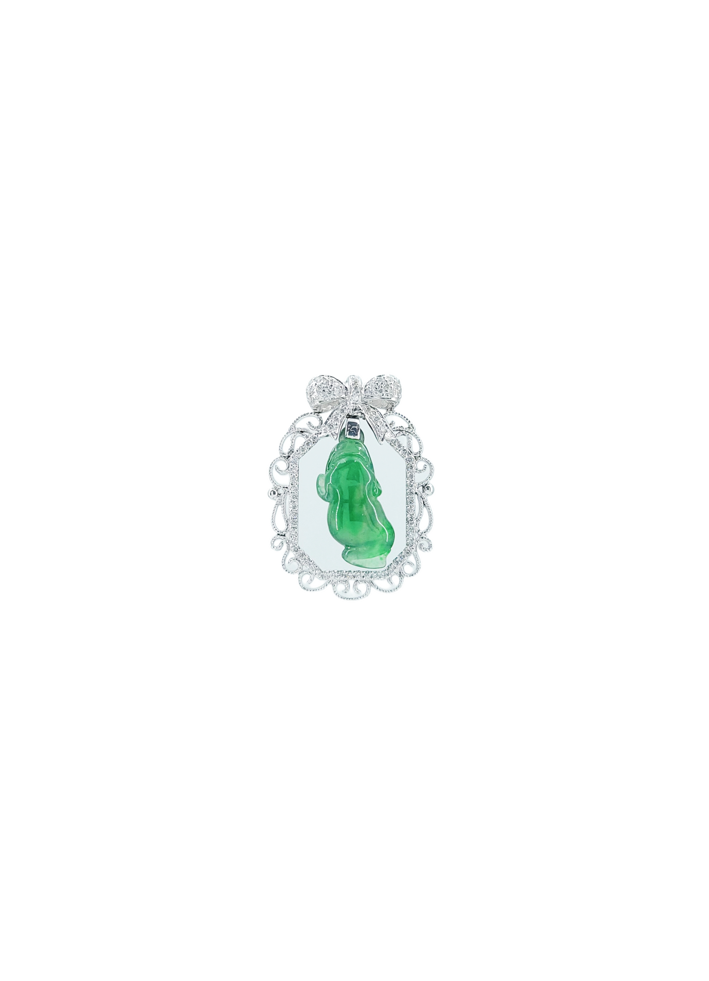Fei Cui Diamond Pendant-WEO00002423
