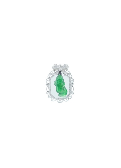 Fei Cui Diamond Pendant-WEO00002423