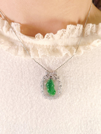 Fei Cui Diamond Pendant-WEO00002423