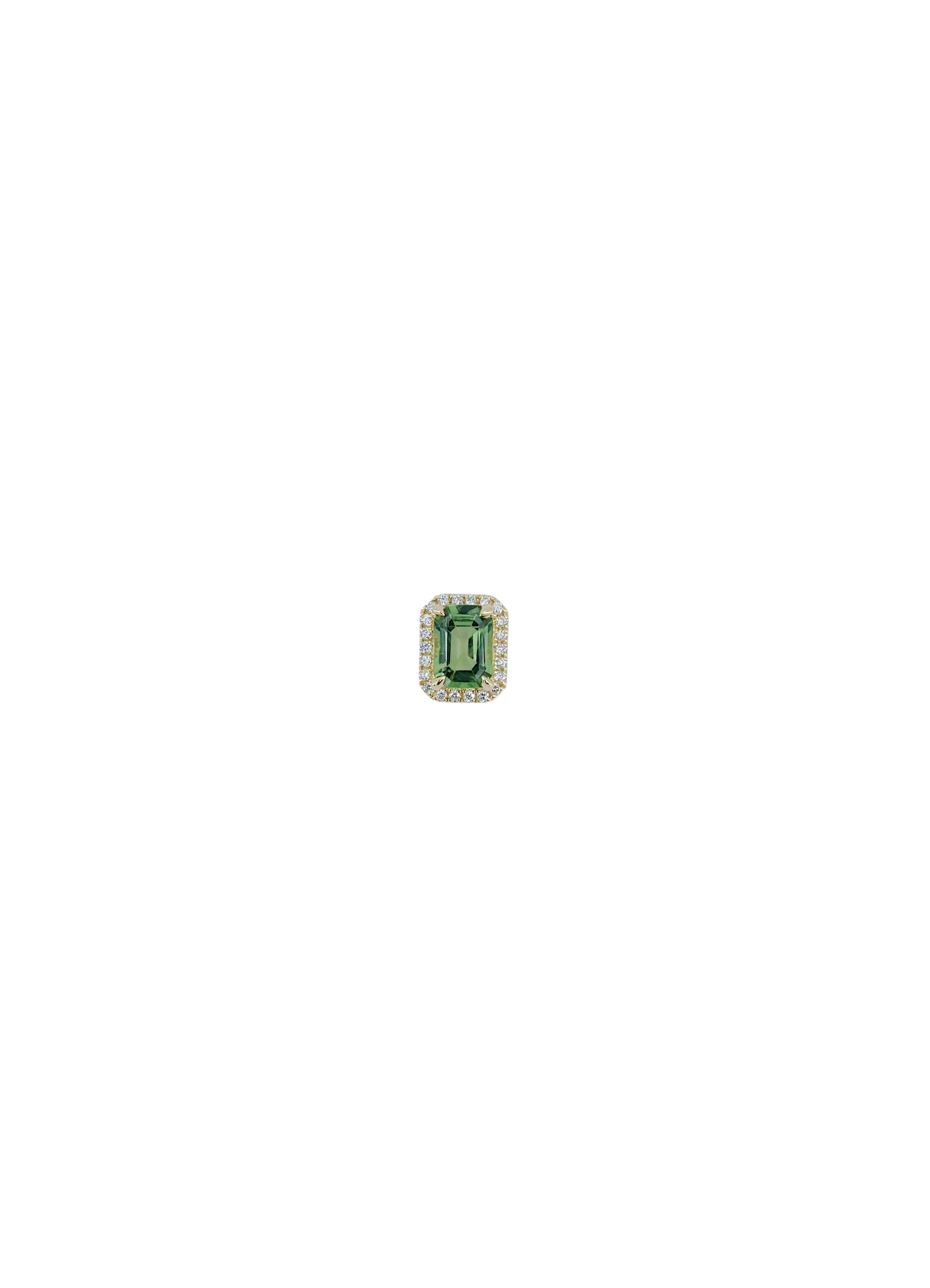 Green Sapphire and Diamond Pendant -WK4121@
