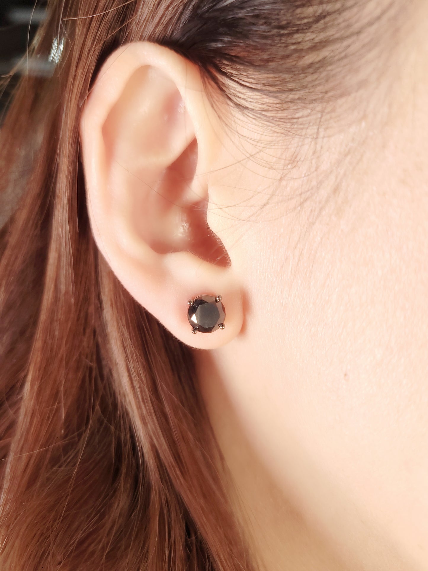 Black Diamond Earring (one piece)-WK4135