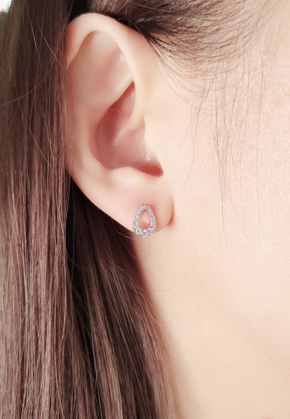 Diamond Earring (one piece)-WK4151@