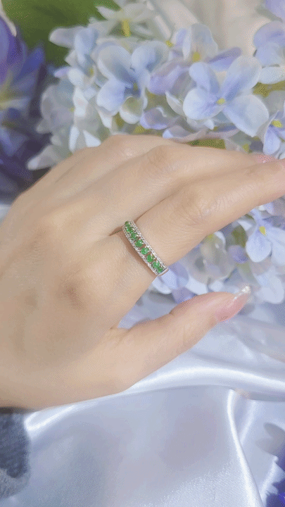 Emerald and Diamond Ring-WK4166