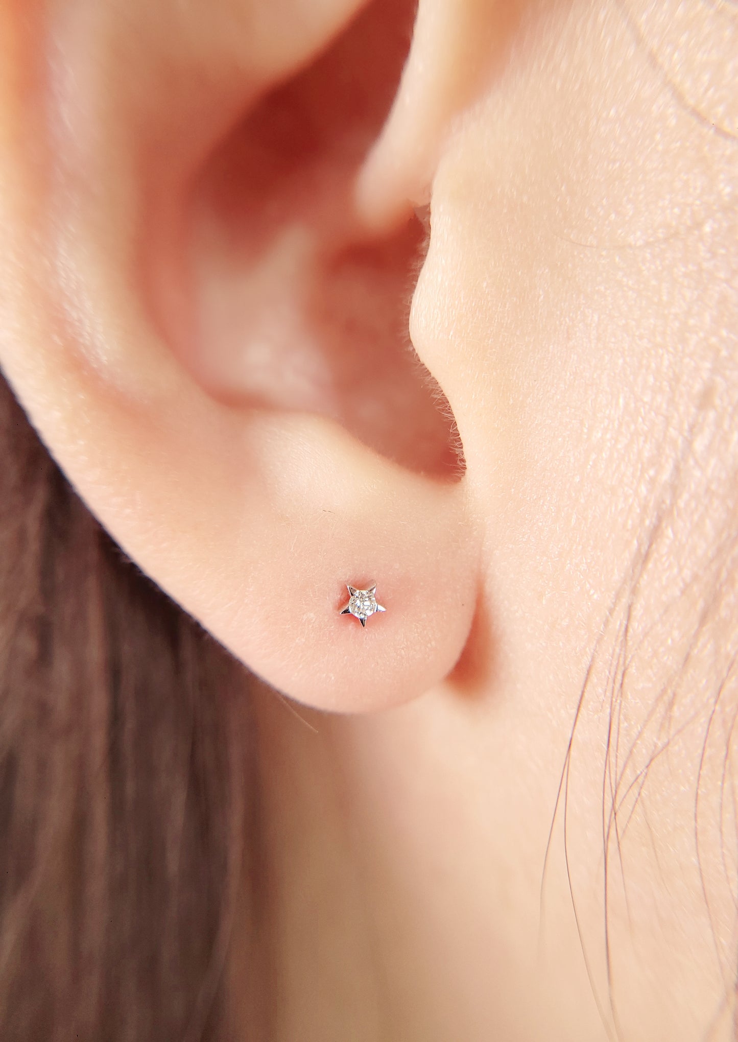 Star Diamond Earring (one piece)-WK4176@
