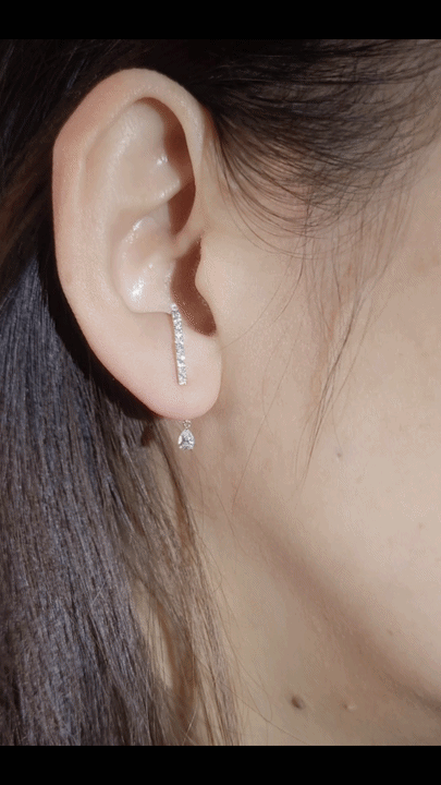 Dangle Diamond Earring Backing-WK4206BD@