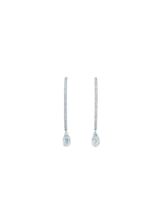 Diamond Drop Earrings-WK4208