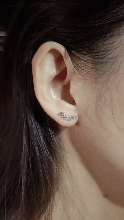 Diamond Earring (one piece)-WK4221@