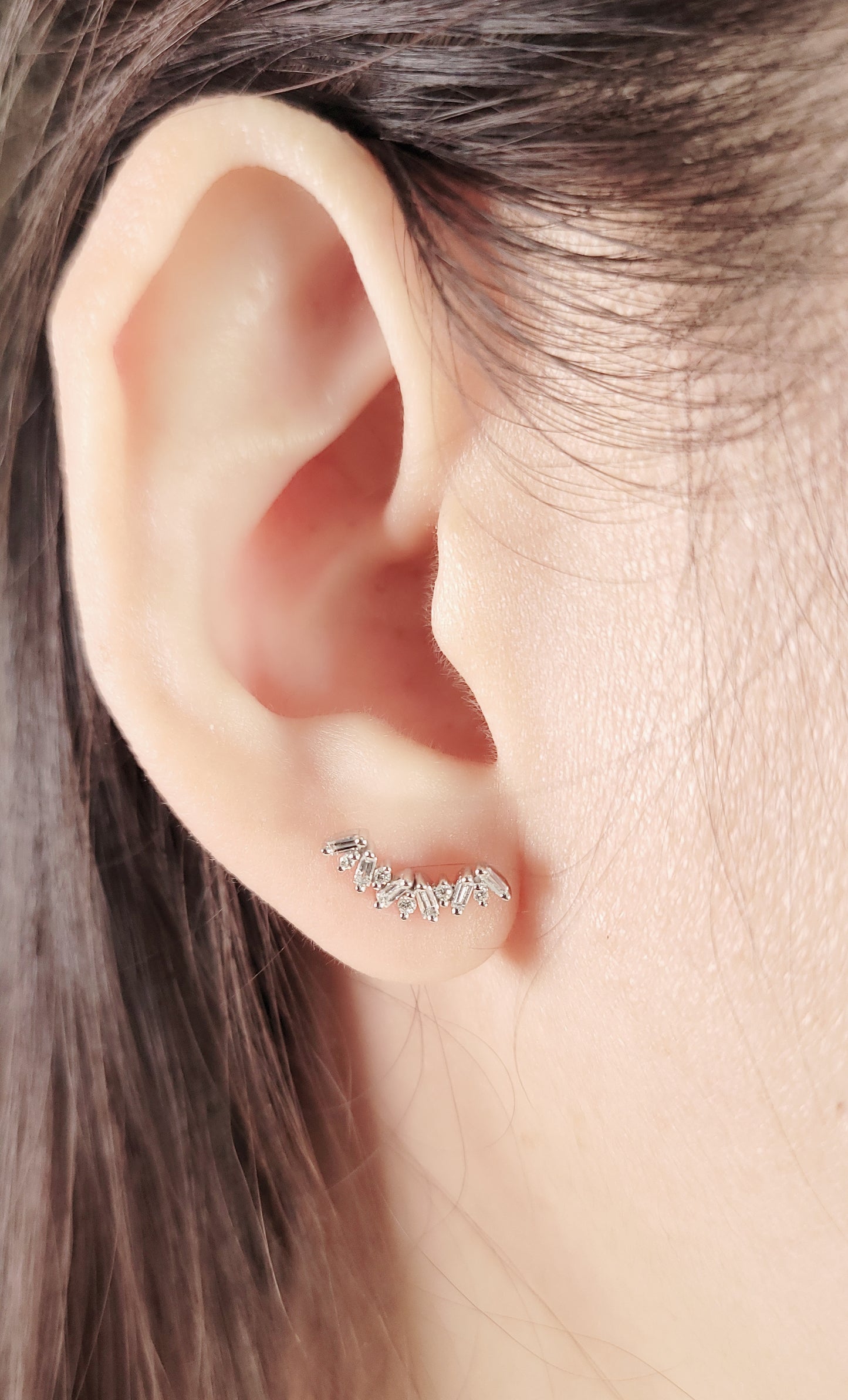 Diamond Earring (one piece)-WK4221@